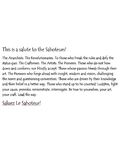 Luddite Saboteur 2020 Luddite Saboteur 2020